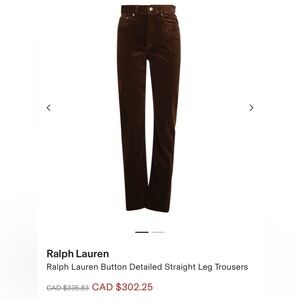 Ralph Lauren size 10. Brown Corduroy Pants.